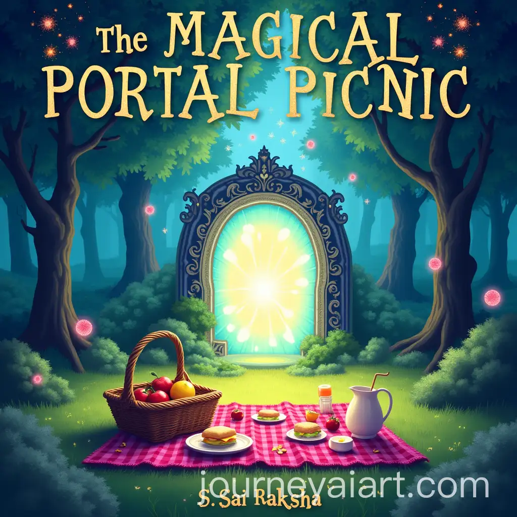 Whimsical-Forest-Picnic-with-Magical-Portal