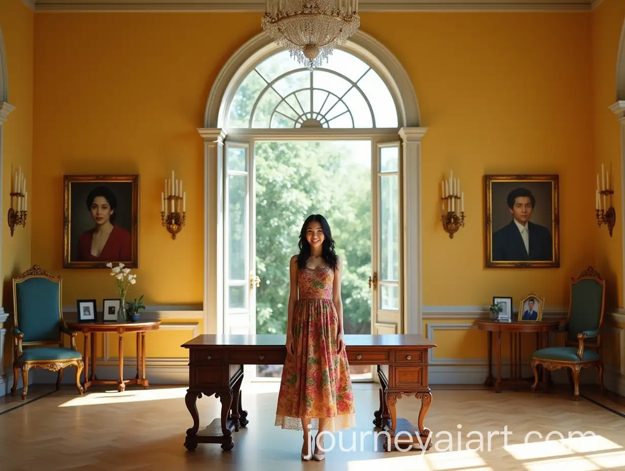 Elegant-Thai-Woman-in-Vintage-European-Neoclassical-Palace-Hall