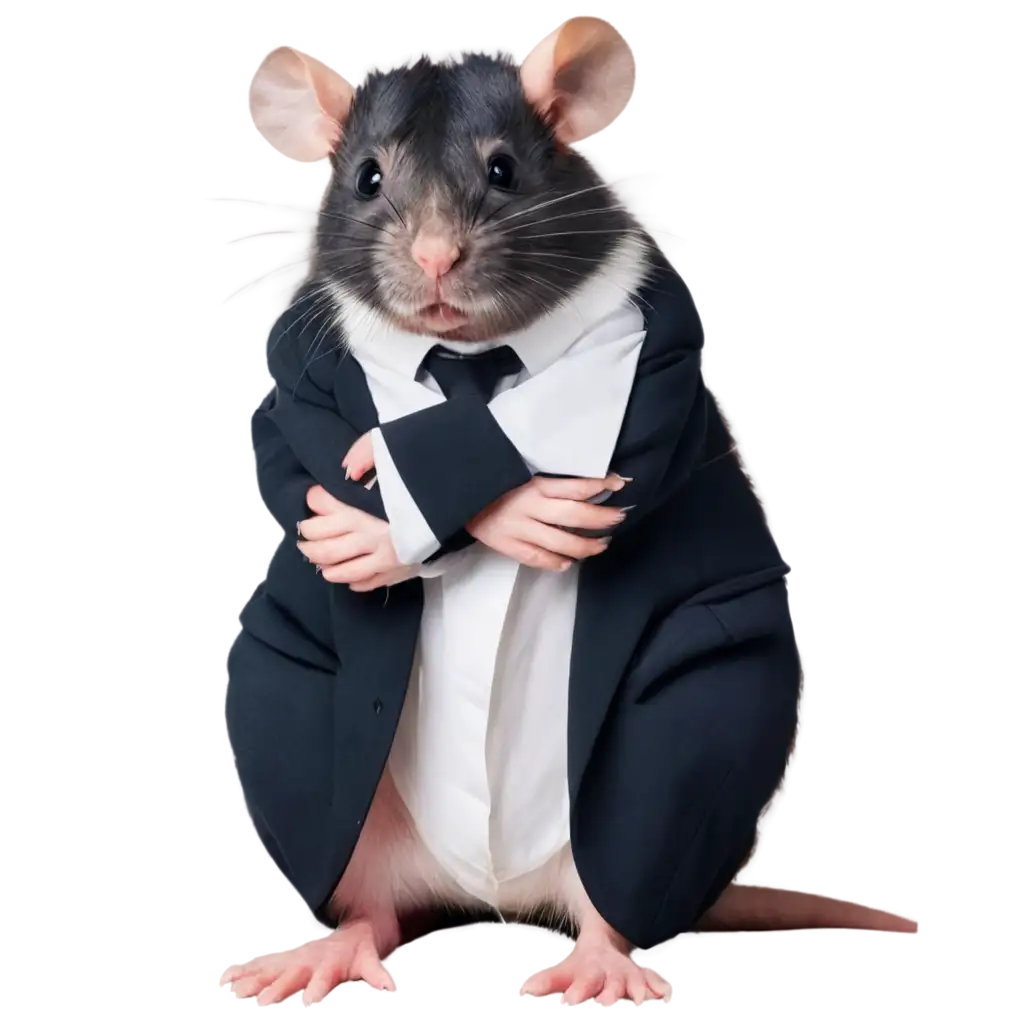 Hugging-Rat-in-Black-Suit-PNG-Image-Creative-Concept-for-Digital-Art