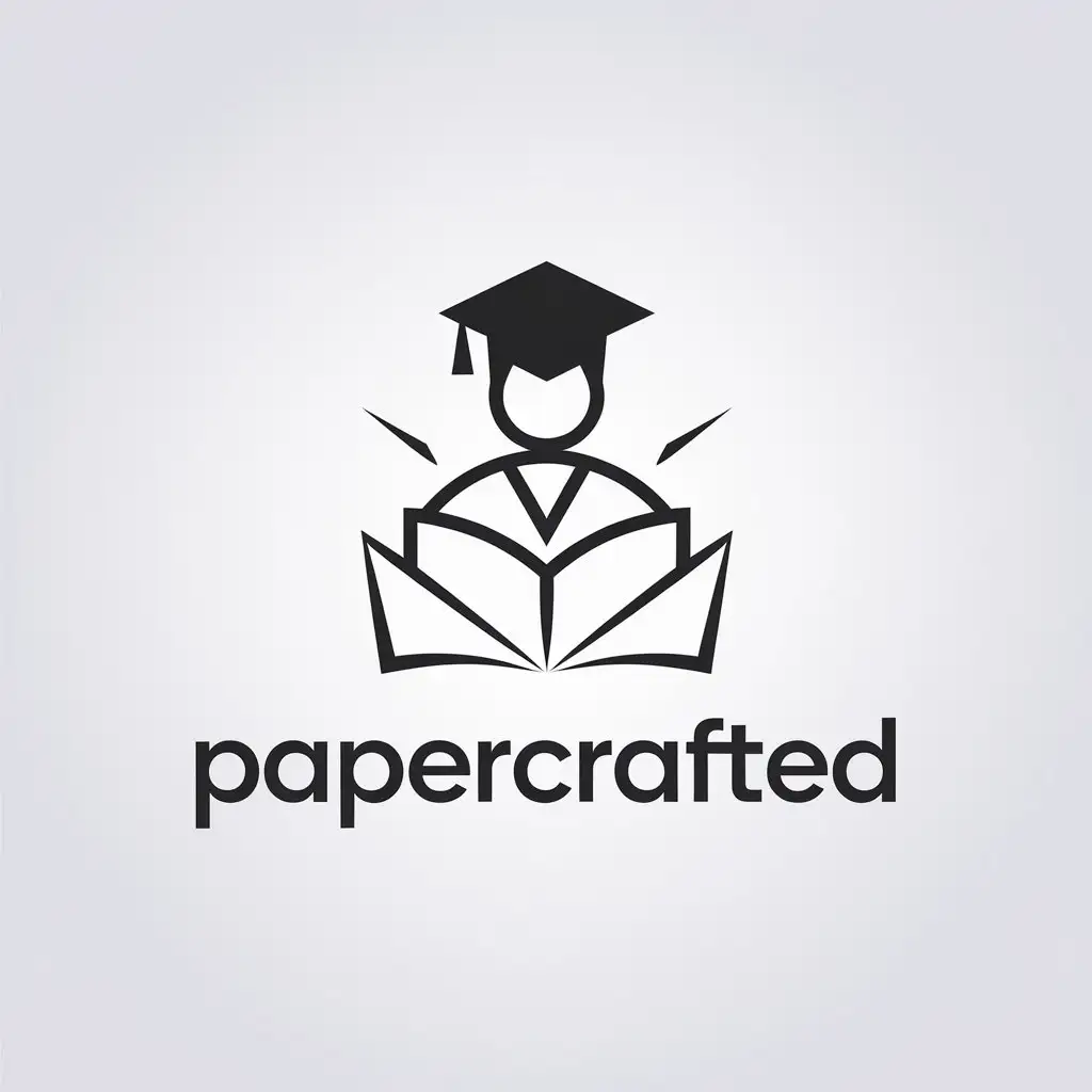 LOGO Design for PaperCrafted Minimalistic Vector Logo for Education Industry