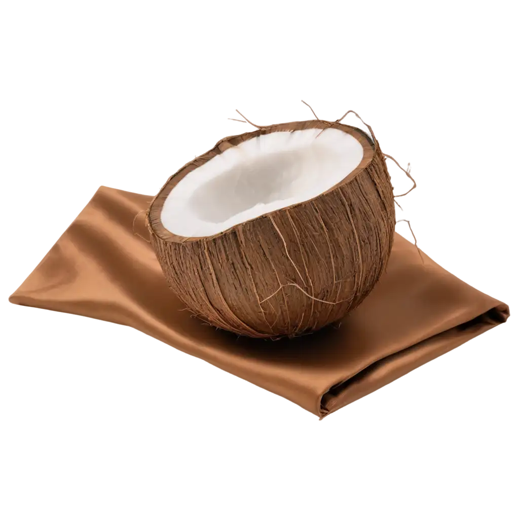 Coconut-on-Silk-Cloth-HighQuality-PNG-Image-for-Stunning-Visuals