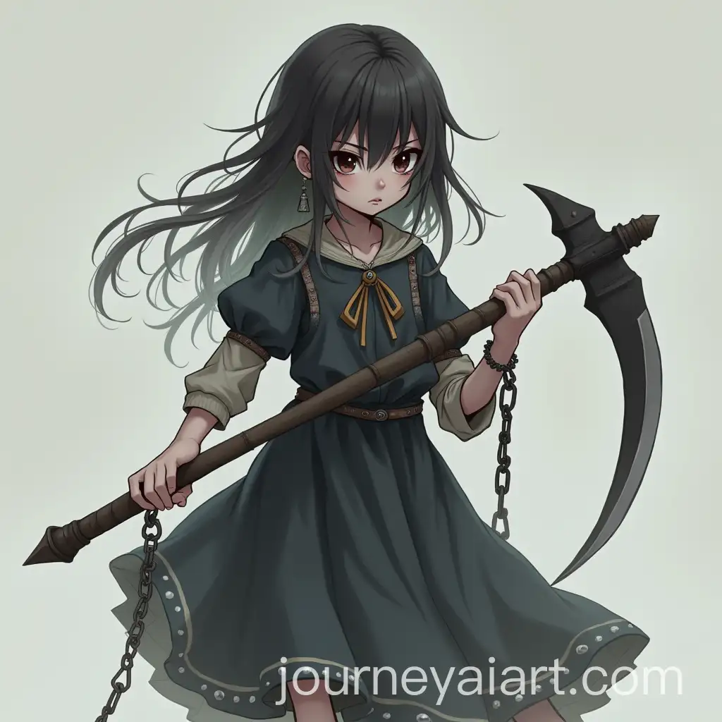 Gloomy-Girl-Wielding-a-Chained-Sickle-and-Scimitar-in-Anime-Style