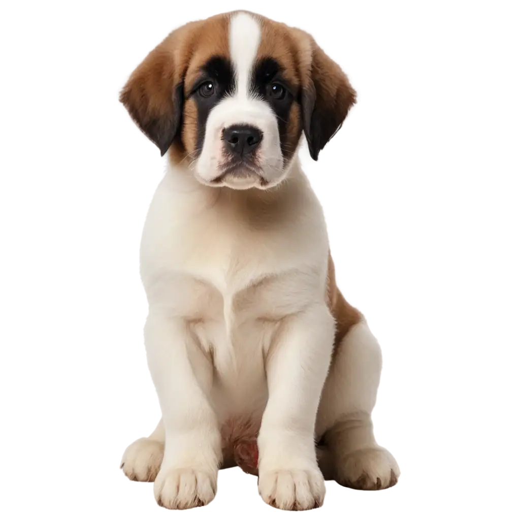 Saint-Bernard-Puppy-PNG-Image-HighQuality-Transparent-Background-for-Versatile-Use