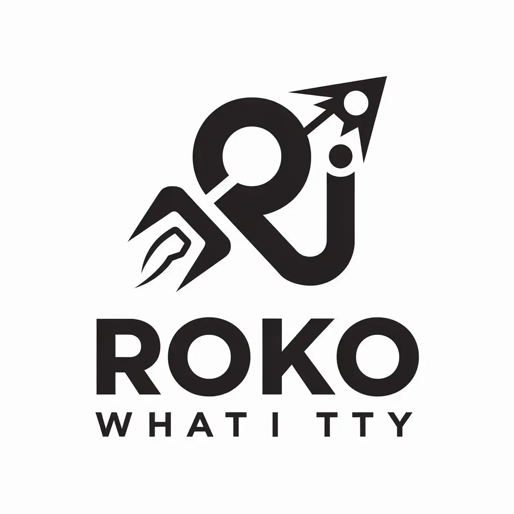 LOGO Design for Roko Modern Typography with a Clear Background