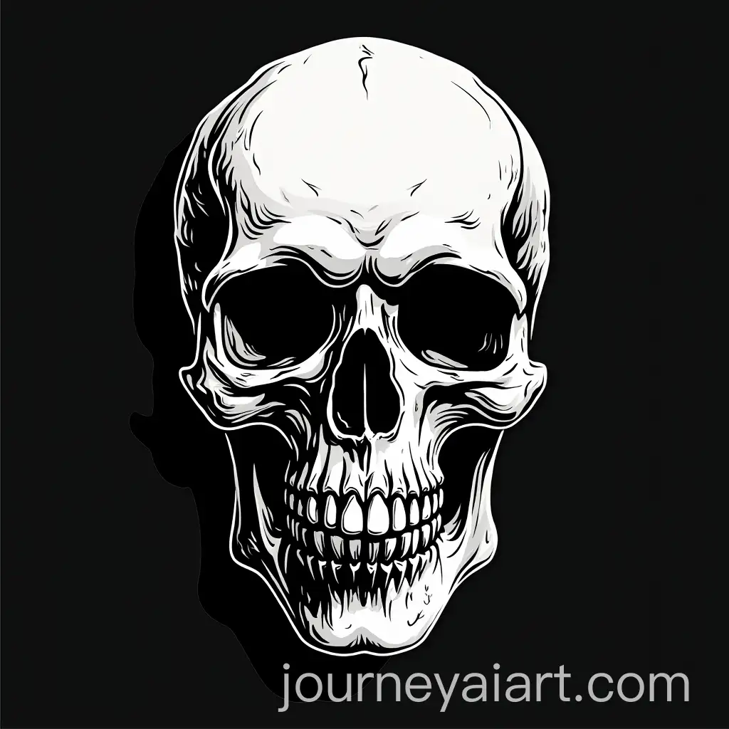 Minimalistic-Gothic-Skull-Logo-for-Streetwear-Brand-in-Black-and-White