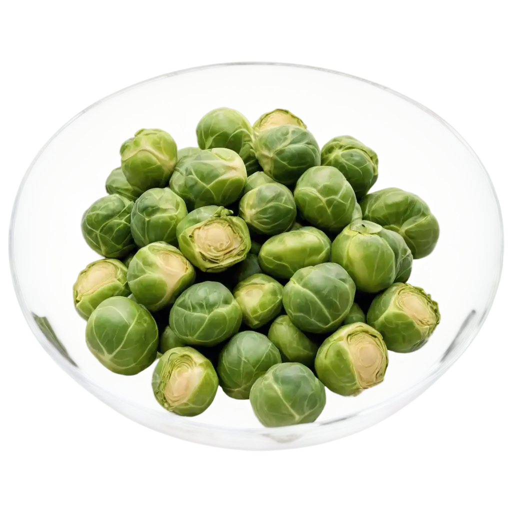 TopDown-View-of-Fresh-Brussels-Sprouts-in-Clear-Glass-Bowl-HighQuality-PNG-Image