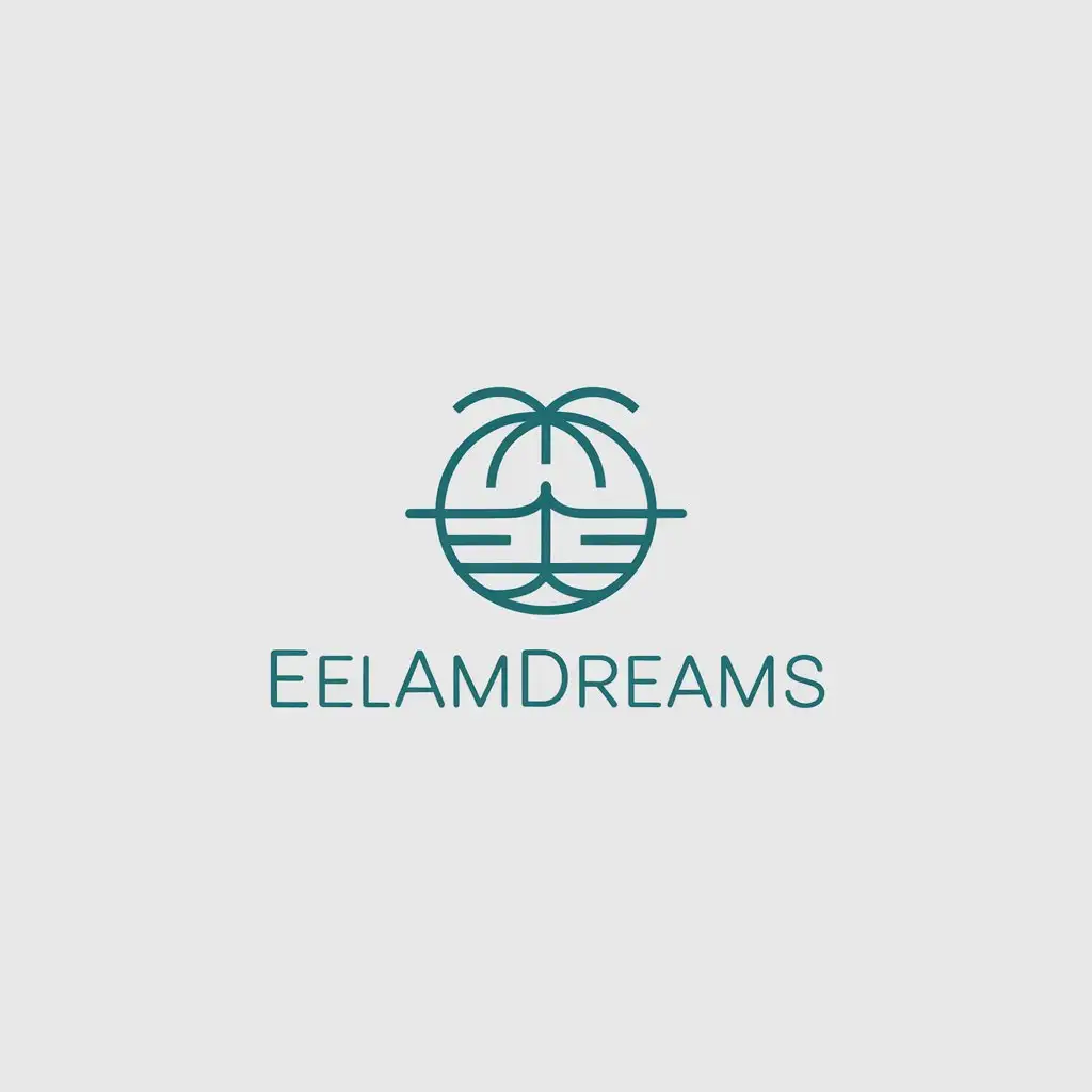 LOGO Design for EelamDreams Minimalistic Palm Symbol for Travel Industry