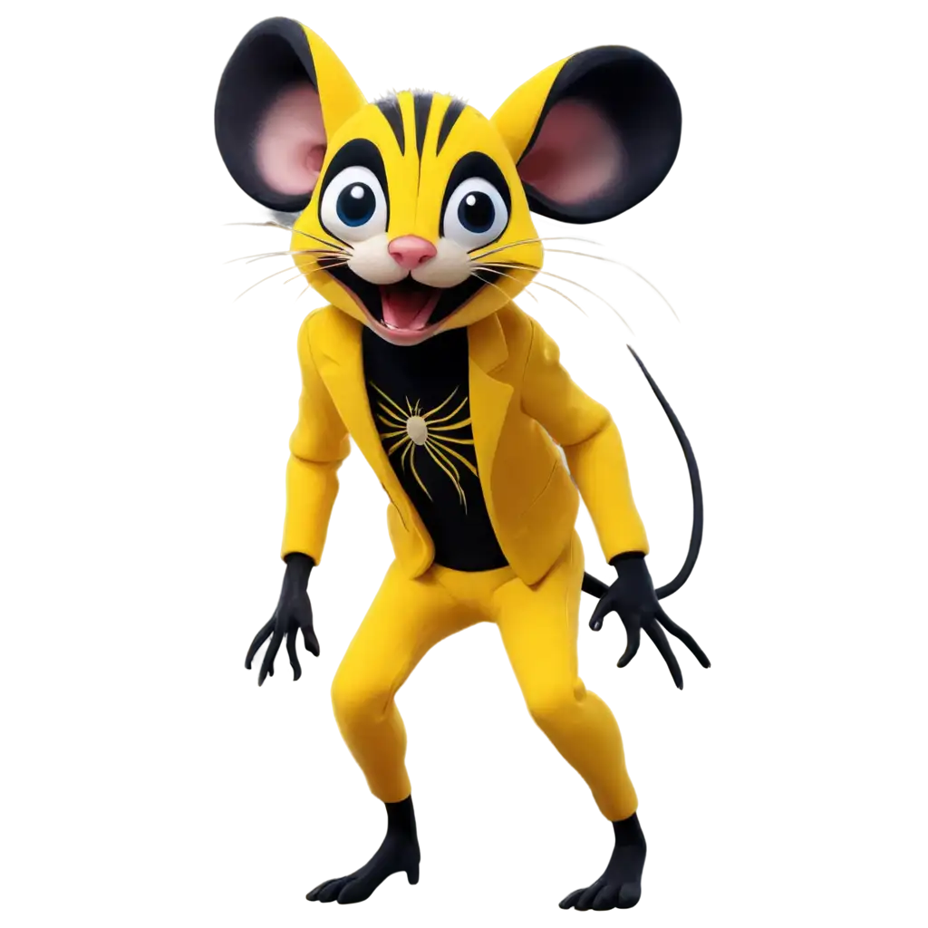 SpiderMouse-in-Yellow-Suit-PNG-Creative-AI-Image-for-Online-Engagement