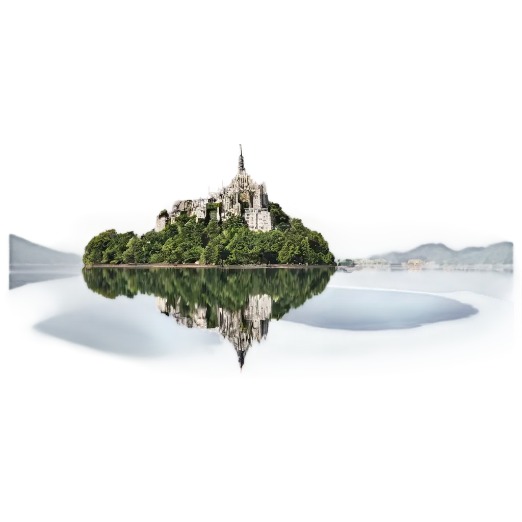 Floating-Island-on-Water-with-Reflection-PNG-Image-Capturing-Famous-Buildings-in-a-Serene-Setting