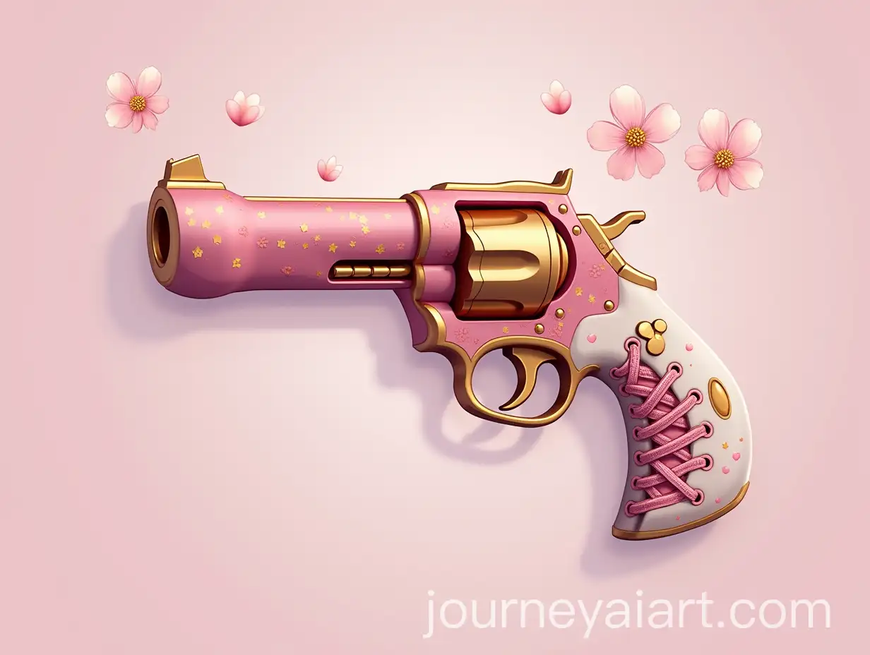 Valentines-Day-Tactical-Revolver-with-Sakura-Blossoms