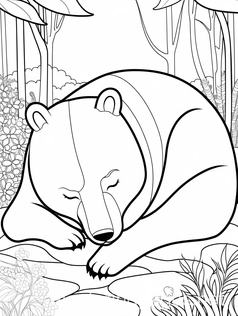 Simplicity-in-Black-and-White-Sleeping-Bear-Coloring-Page