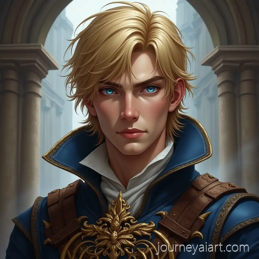 Medieval-Fantasy-Nobleman-with-Blond-Hair-and-Blue-Eyes
