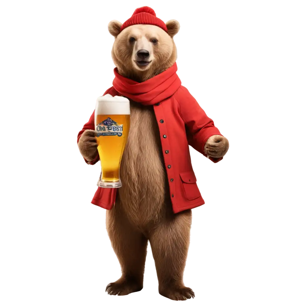 October-Fest-Bear-PNG-Image-Festive-Bear-in-Hat-Scarf-and-Red-Jacket-Holding-German-Beer-Mug