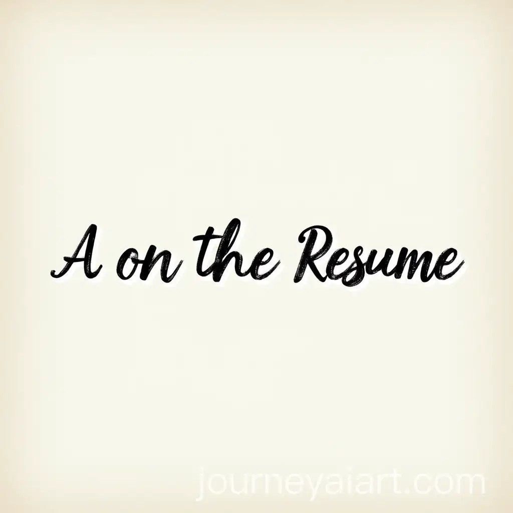 Professional-Resume-with-Elegant-Calligraphy-and-Clear-Font-Design