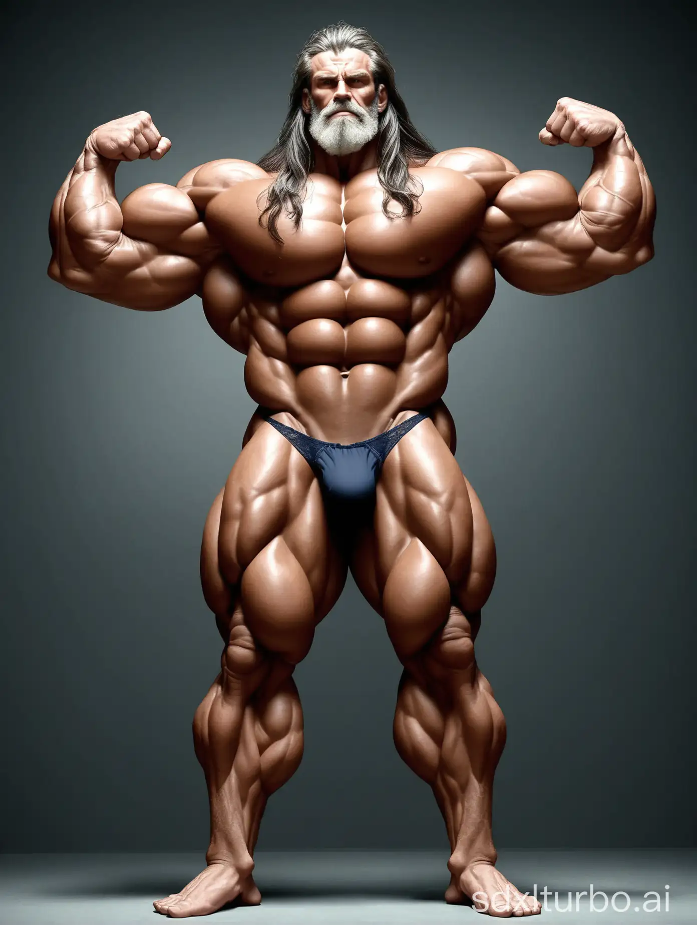 Huge-and-Muscular-Old-Man-Displaying-Massive-Biceps