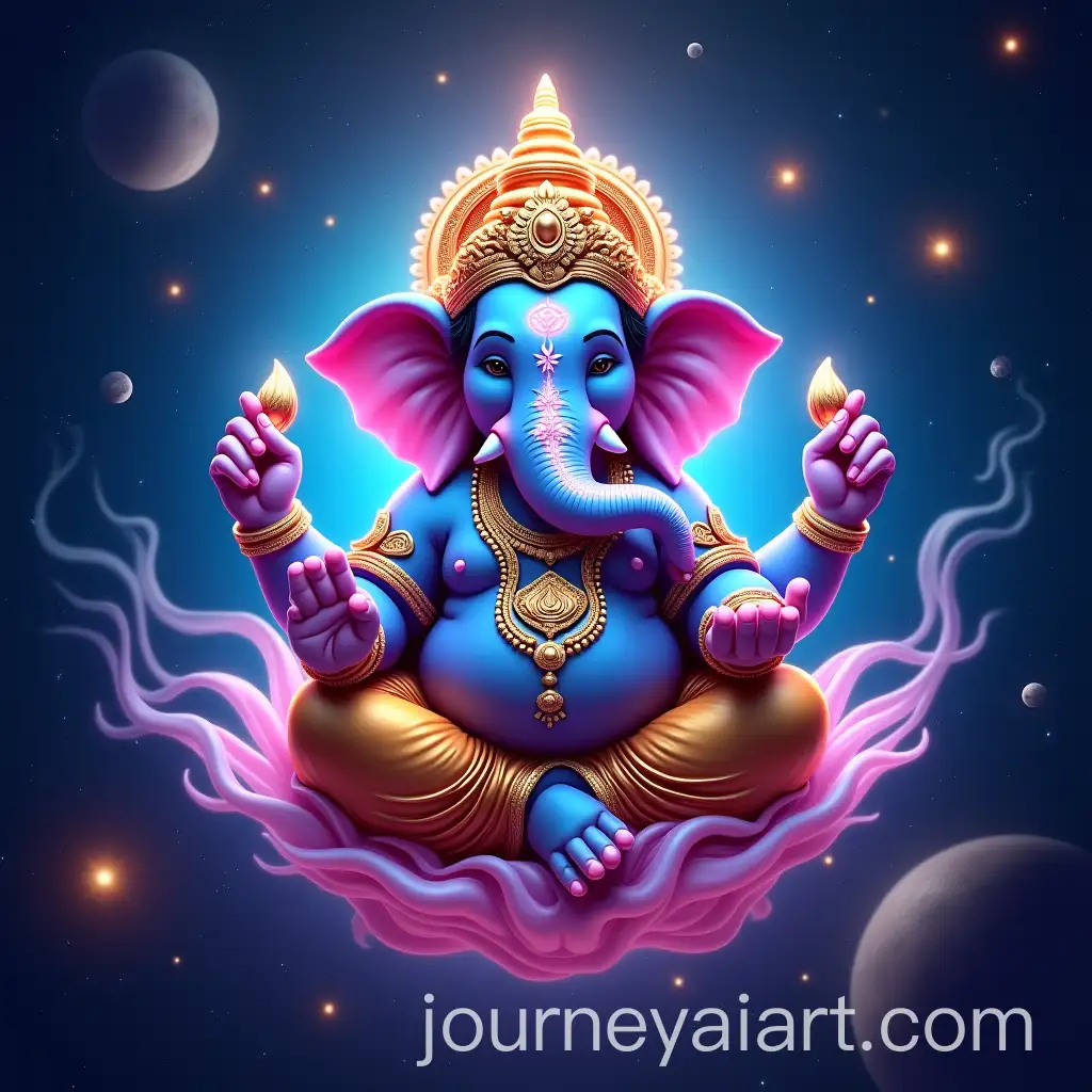 Cosmic-Meditation-of-Lord-Ganesha-Surrounded-by-Stars-and-Celestial-Bodies