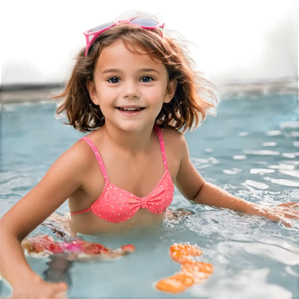 Adorable-Little-Girl-Swimming-PNG-HighQuality-Image-for-Engaging-Visuals