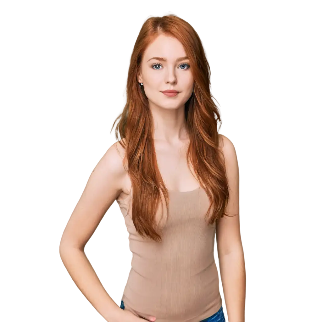 Beautiful-Redhead-Girl-PNG-Image-Captivating-Portraits-for-Online-Visual-Content