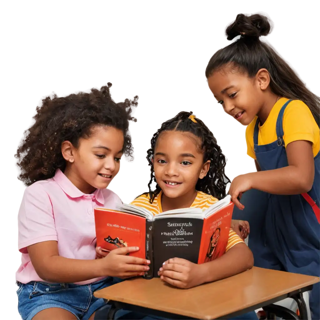 Brazilian-Black-and-White-Children-Reading-Book-in-Classroom-PNG-Image-Educational-Diversity-in-Visual-Representation