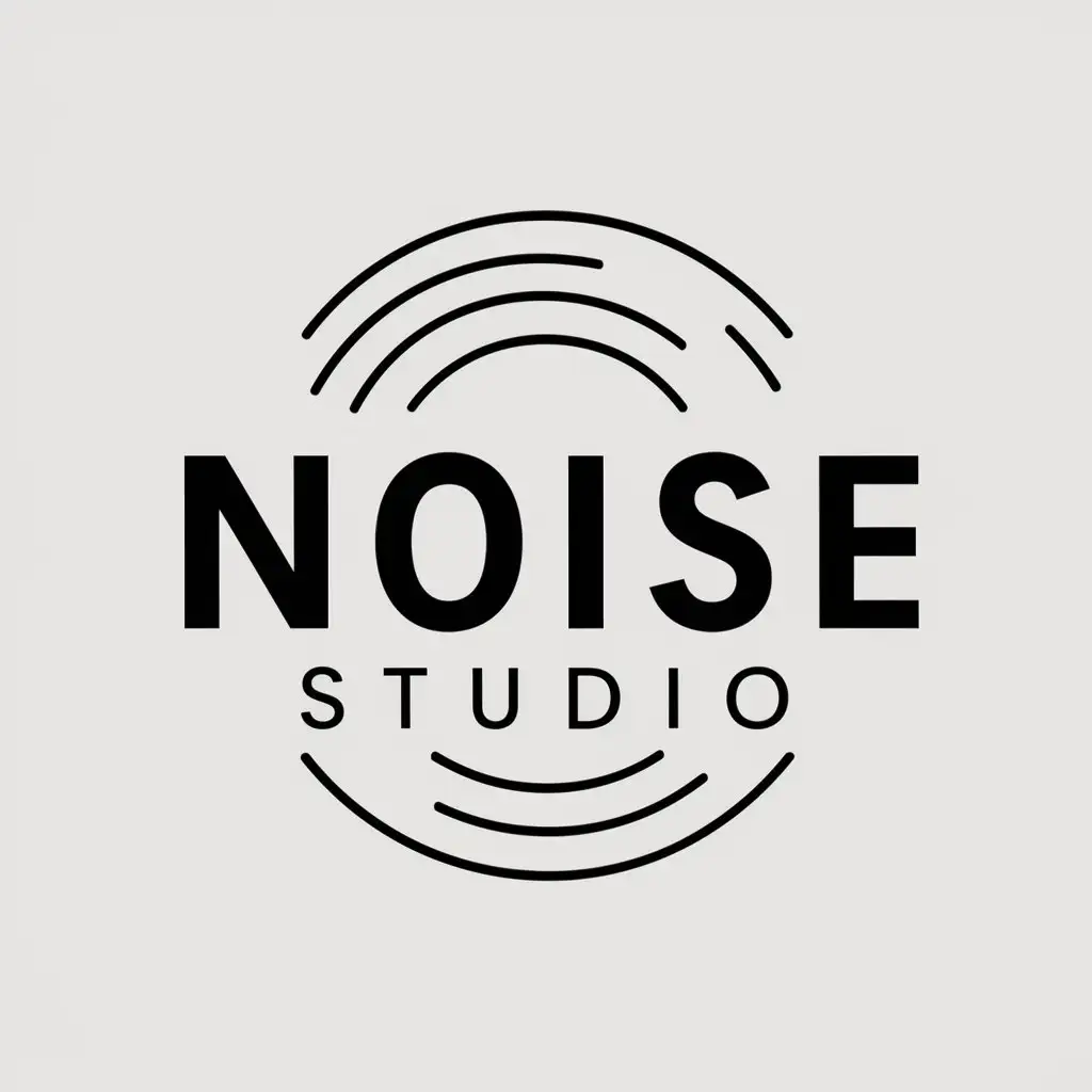 a vector logo design,with the text "noise studio", main symbol:sound live show music,Moderate,clear background