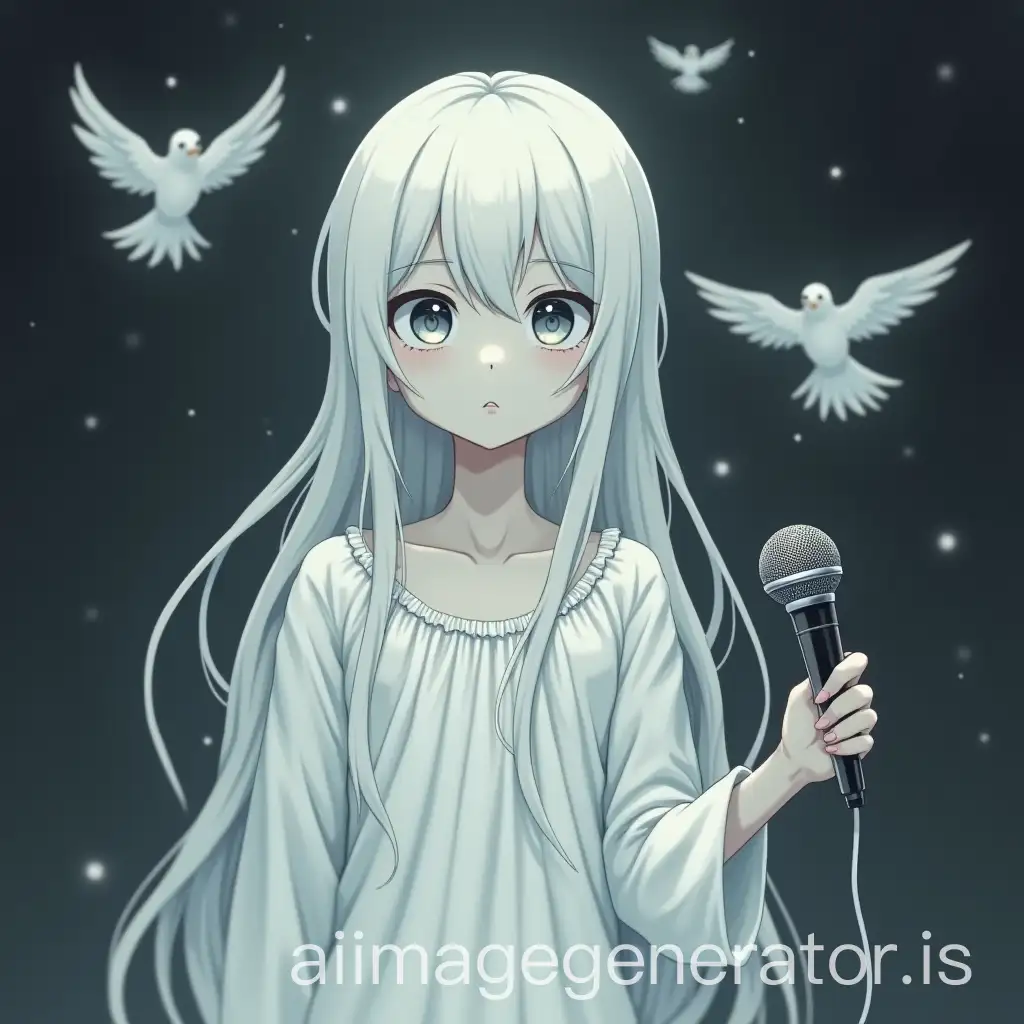 Ethereal-Ghost-Girl-with-Grey-Eyes-and-White-Dress-Holding-a-Microphone