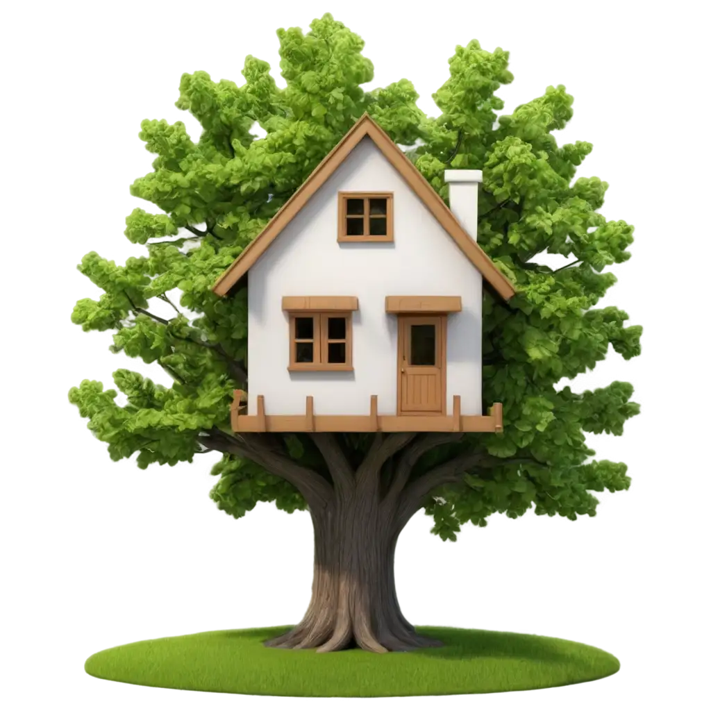 Transform-Your-World-The-House-into-Tree-3D-PNG-Image-Collection