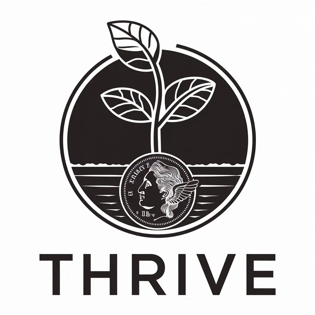 LOGO Design For Thrive Clean Impactful Symbol for Financial Freedom