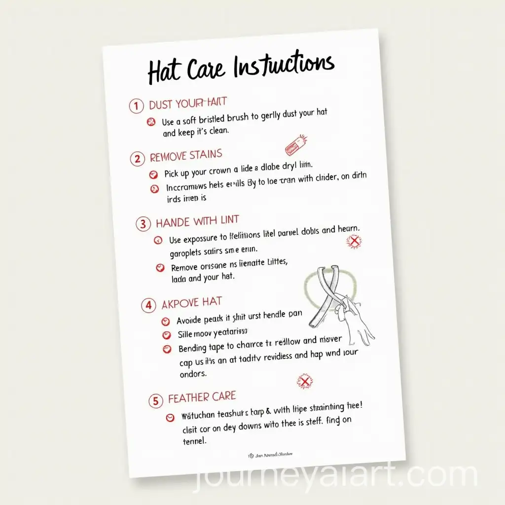 Hat-Care-Instructions-and-Maintenance-Guide-with-Illustrations