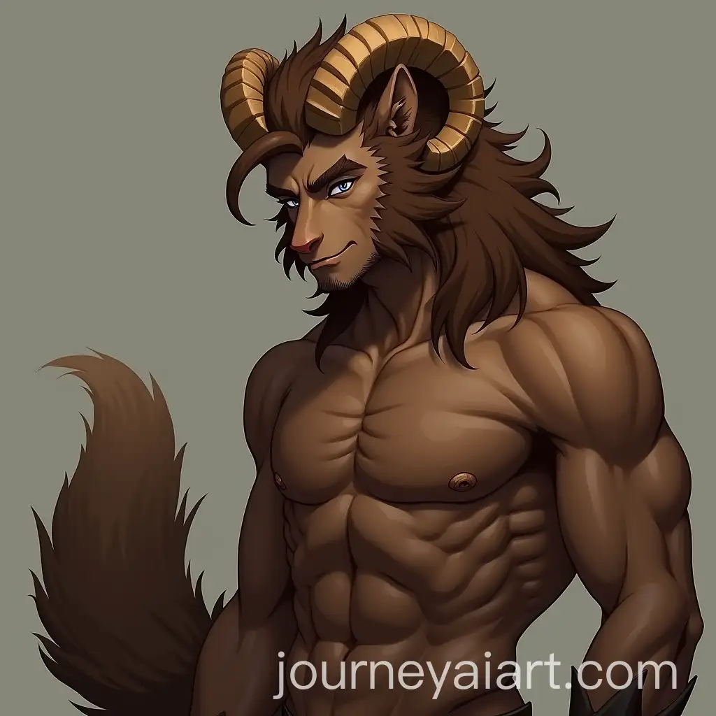 Seductive-Lycanthrope-with-Dusty-Brown-Features-and-Ram-Horns