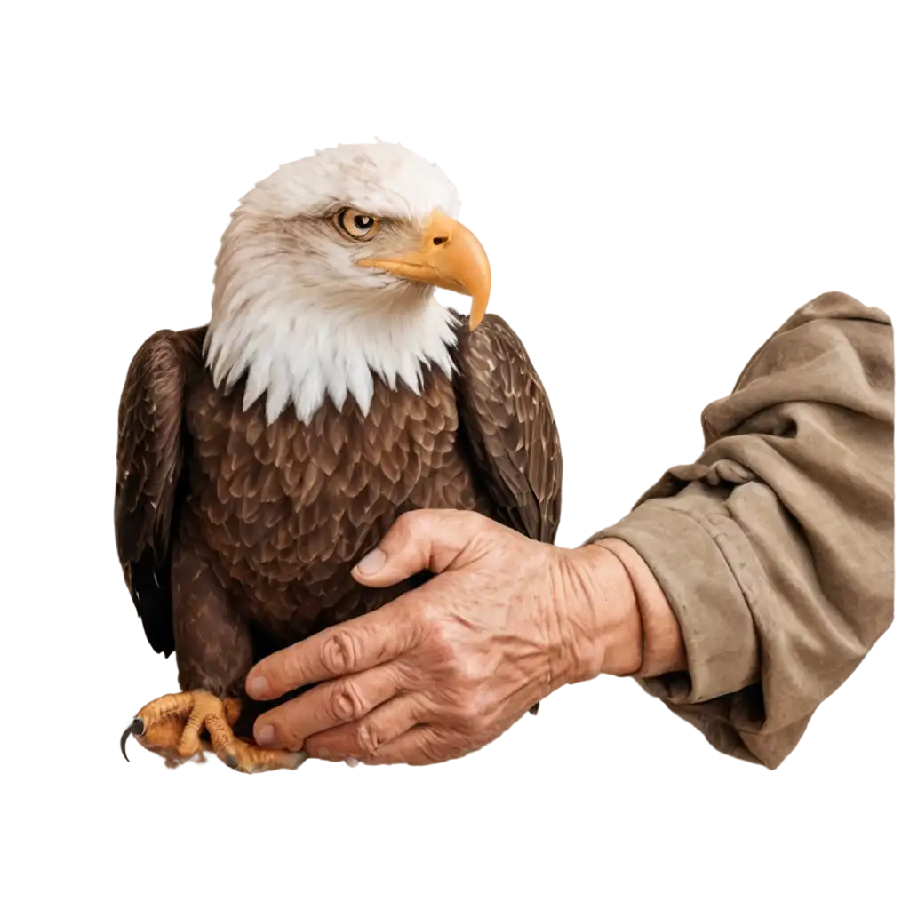 PNG-Image-of-Eagle-and-Wrinkled-Hand-Hugging-Symbolic-Artistic-Representation