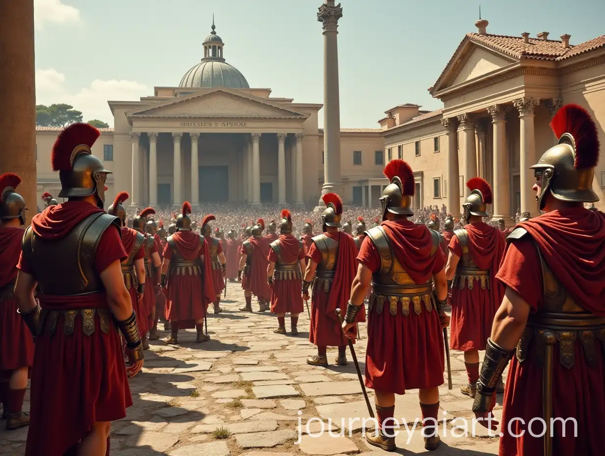 Roman-Forum-During-the-Time-of-Julius-Caesar-with-Roman-Soldiers