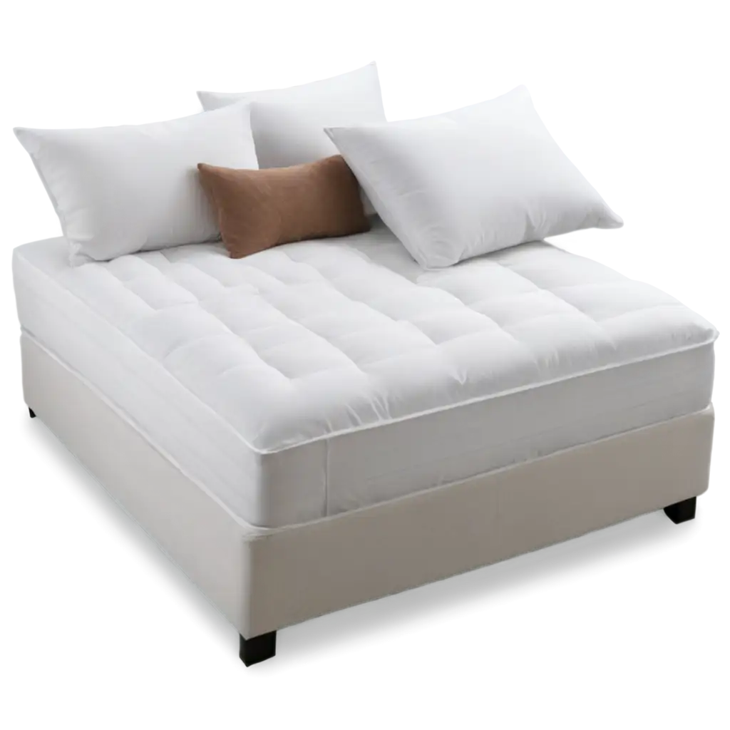 premium bed with pillows