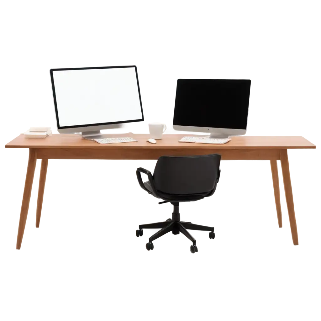 AI-Generated-Study-Desk-PNG-Image-Straight-View-Perspective