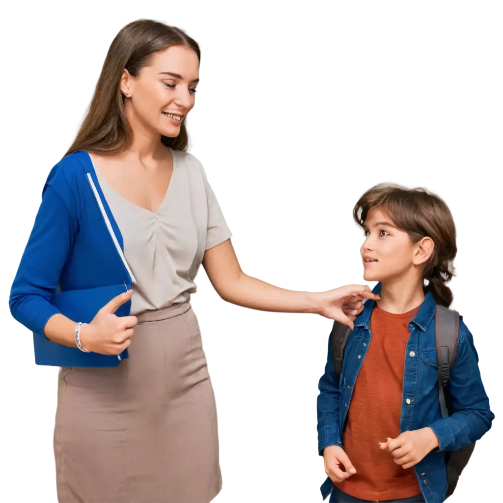 PNG-Image-of-a-Female-Teacher-Occasional-Tutoring-Educational-Illustration