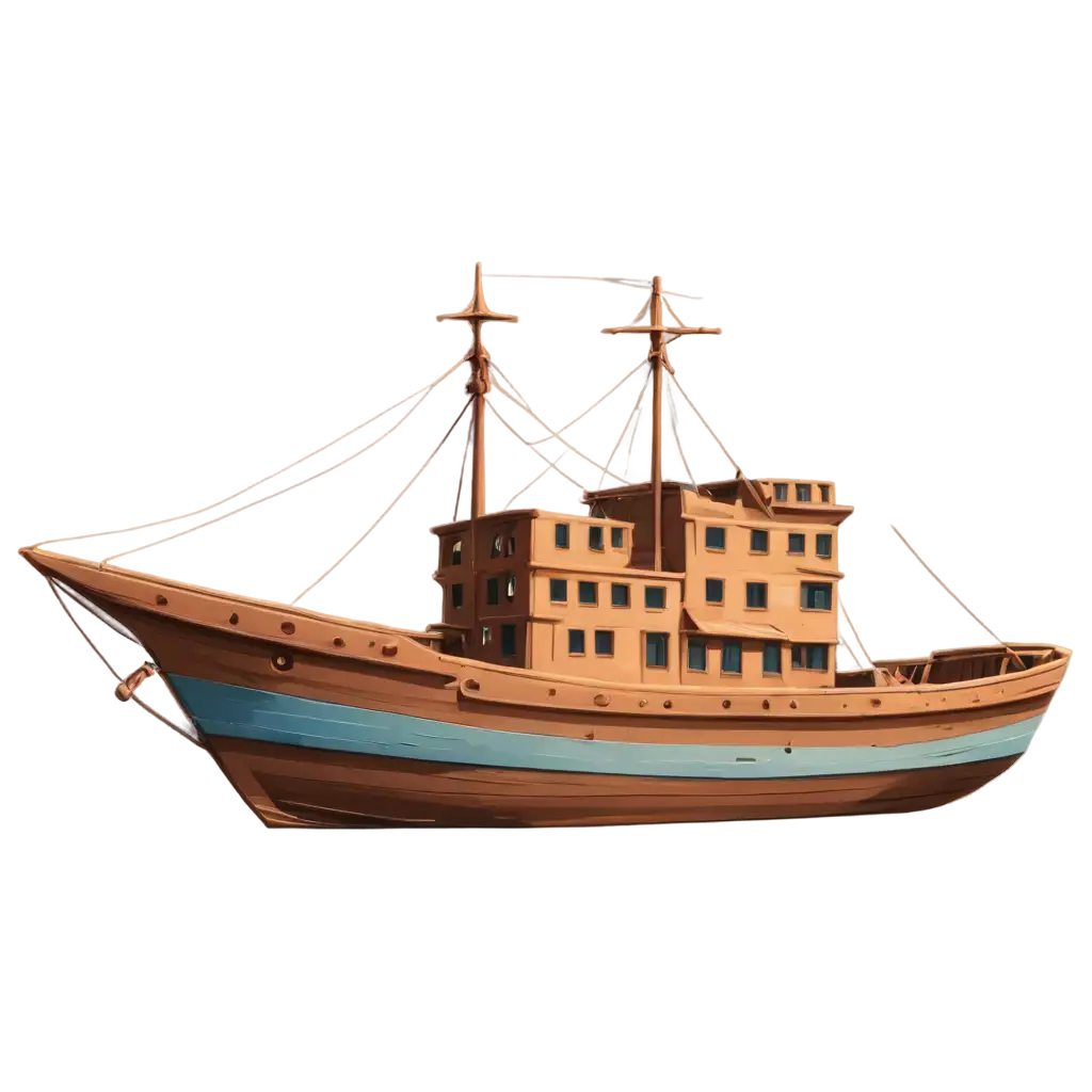 ship in cartoon style