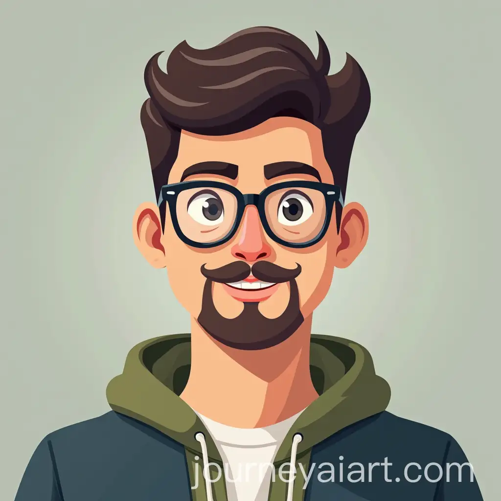 College-Student-Avatar-with-Spectacles-and-Moustache