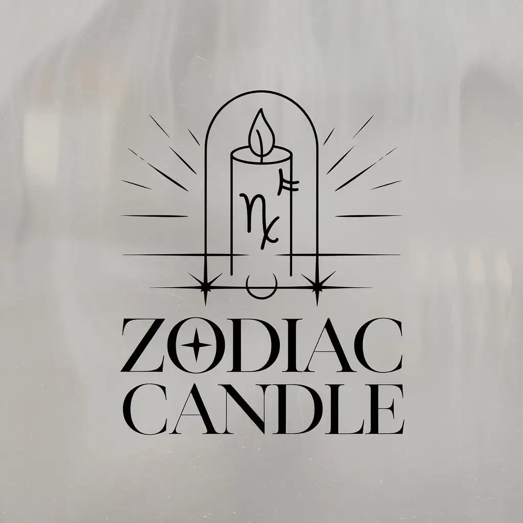 a vector logo design,with the text "Zodiac Candle", main symbol:candle,Minimalistic,clear background