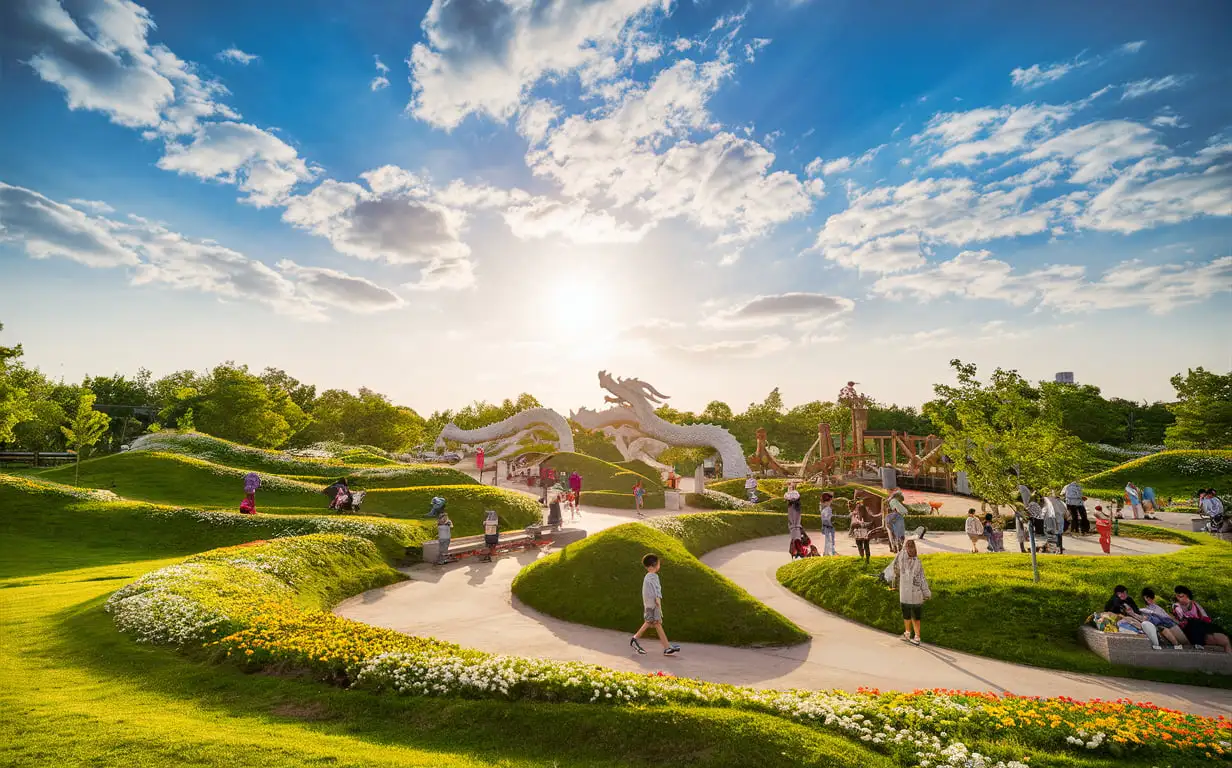 Sunny-Summer-Day-at-Xuzhou-Yunlong-Park