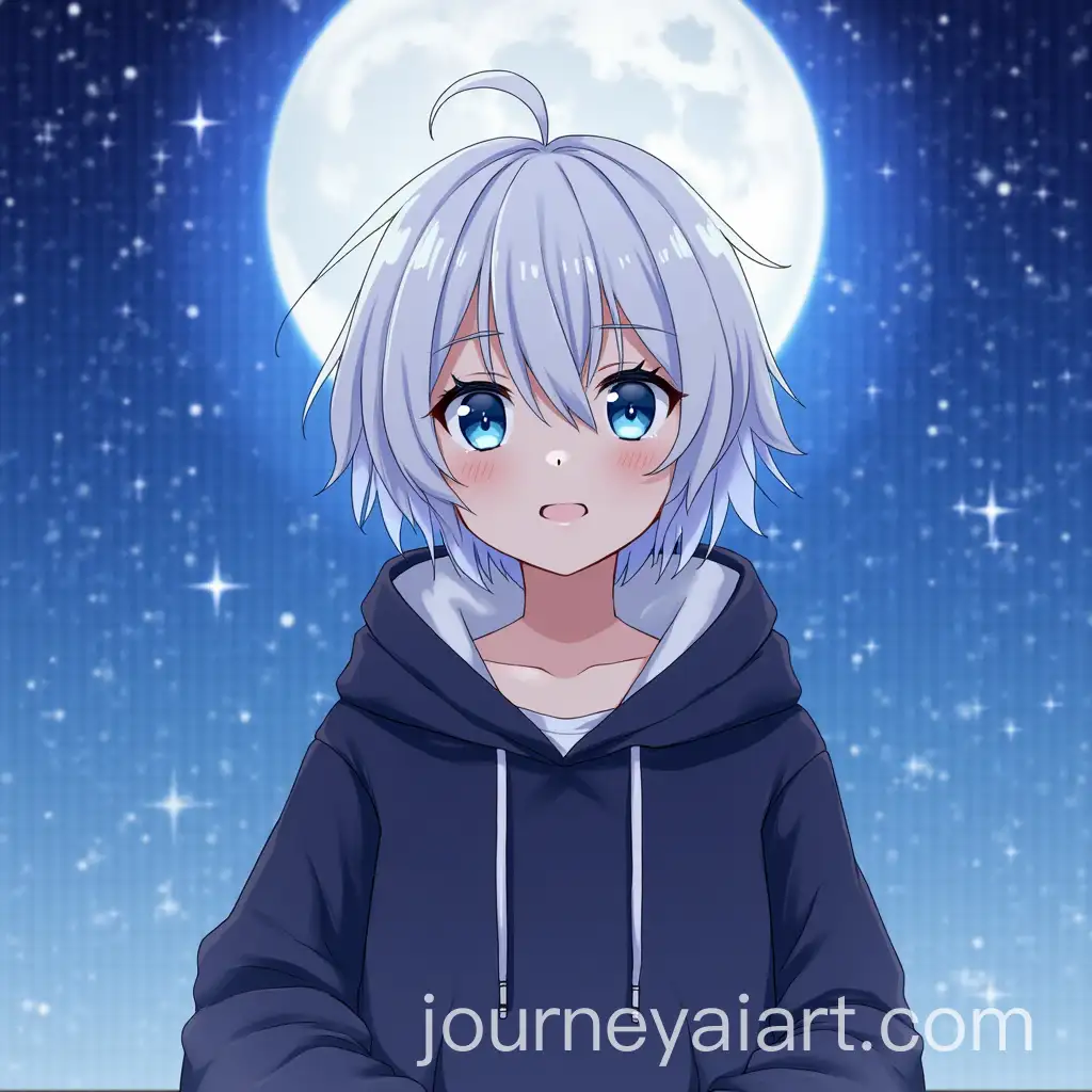 Gojo-Satoru-with-SnowWhite-Hair-and-Blue-Eyes-in-Moonlight-Hoodie