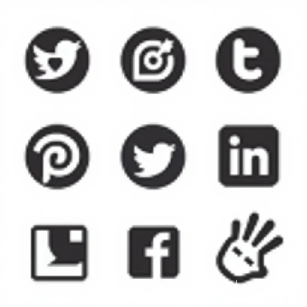 Collection-of-Black-Social-Media-Logos-on-White-Background