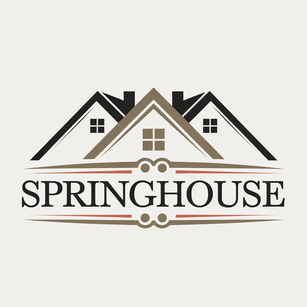 LOGO Design For Springhouse Vector Home Symbol in Home Family Industry