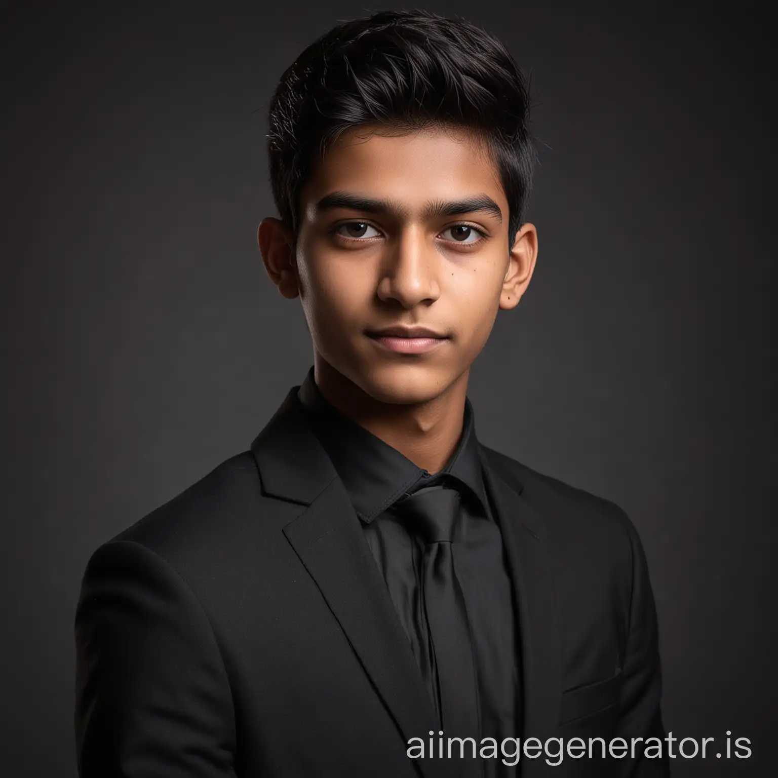 Indian-Teenage-Boy-in-Formal-Attire-Poses-for-LinkedIn-Profile-Picture