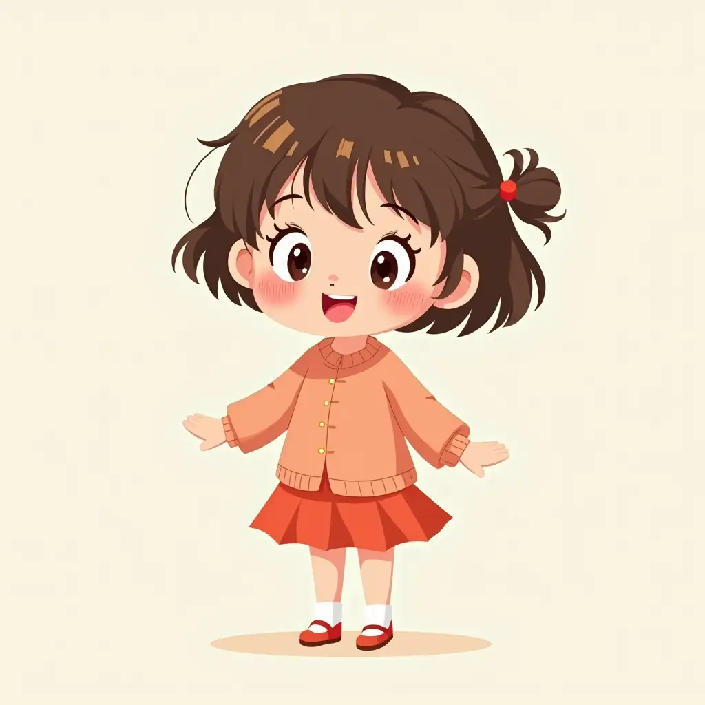 Cartoon little girl