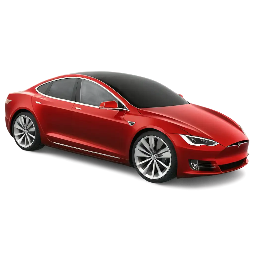 Stunning-Red-Tesla-Car-3D-PNG-Image-for-Enhanced-Visual-Impact