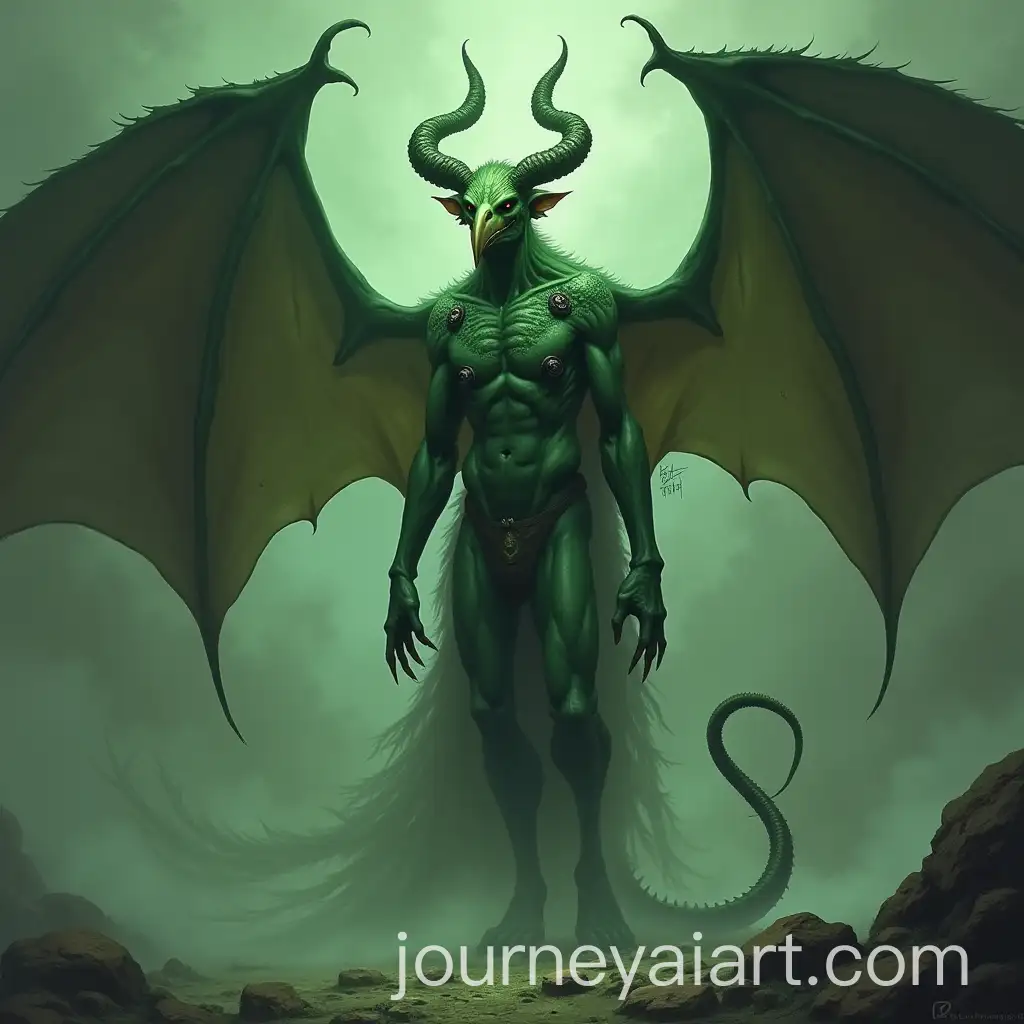 Guland-Demon-of-Infernal-Green-Skin-with-Bat-Wings-and-Twisted-Horns