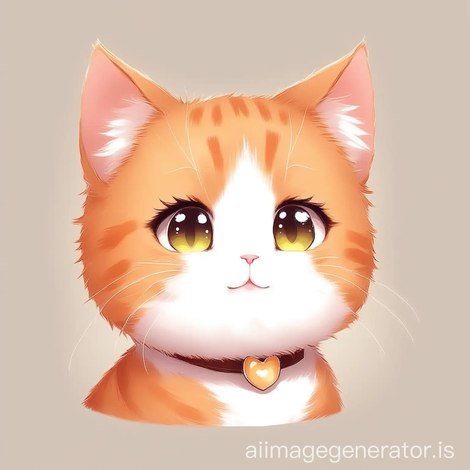 Generate a cute little cat profile picture