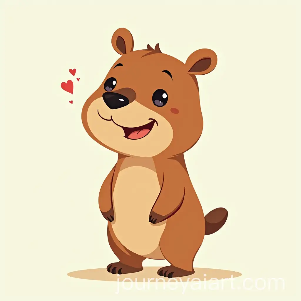 Playful-Cartoon-Capybara-in-a-Cheerful-Setting