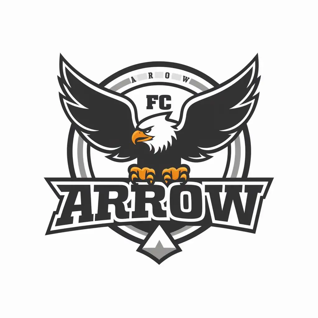 LOGO-Design-for-FC-Arrow-Vector-Arrow-and-Eagle-Theme-on-Clear-Background