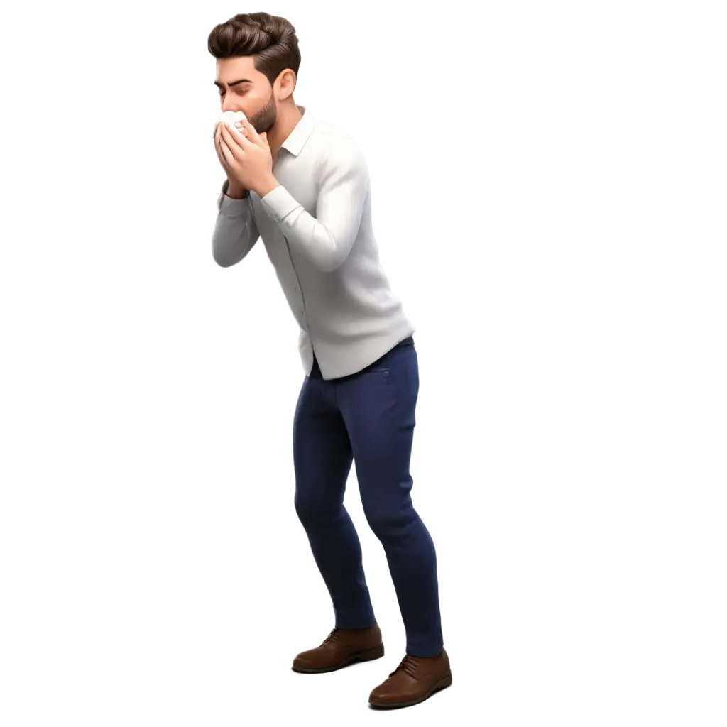 Sneezing-3D-Royalty-PNG-Image-HighQuality-Visuals-for-Creative-Projects