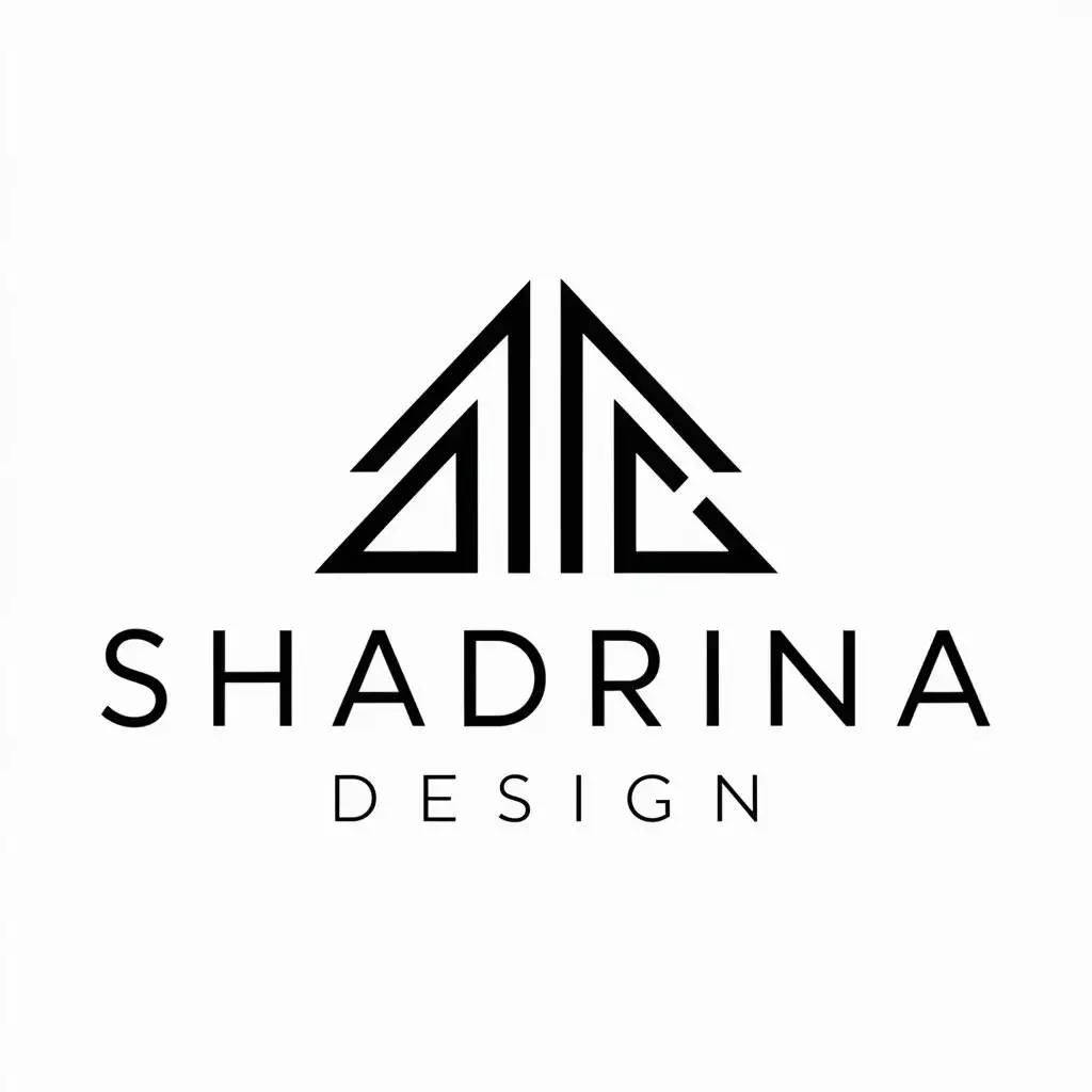 a logo design,with the text "Shadrina Design", main symbol:Πιγυλή,complex,be used in Construction industry,clear background